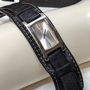 Genuine Women Guess Watch Vintage Rectangular Leather Band Watch Working